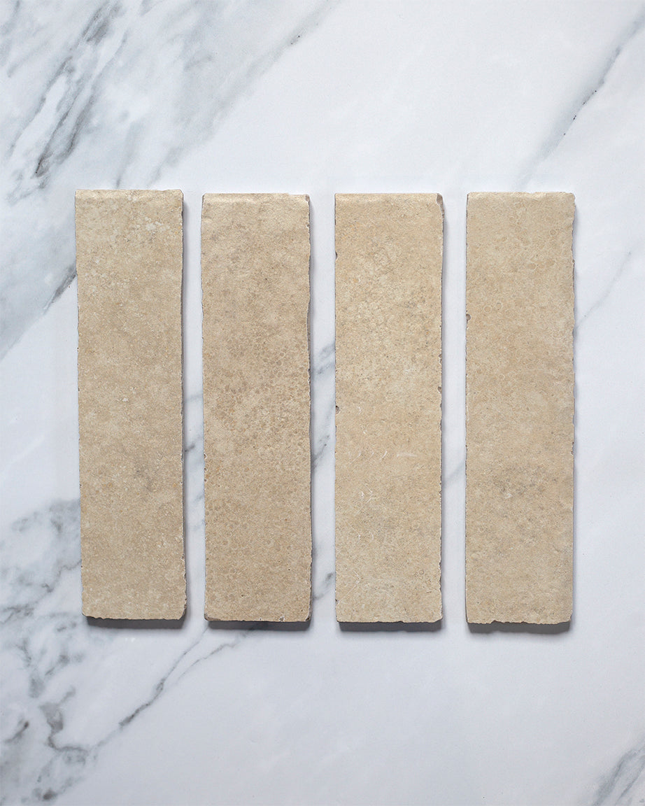 Alnwick Beige Distressed Edge Porcelain Brick Tiles