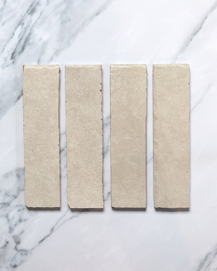 Alnwick Ivory Distressed Edge Porcelain Brick Tiles