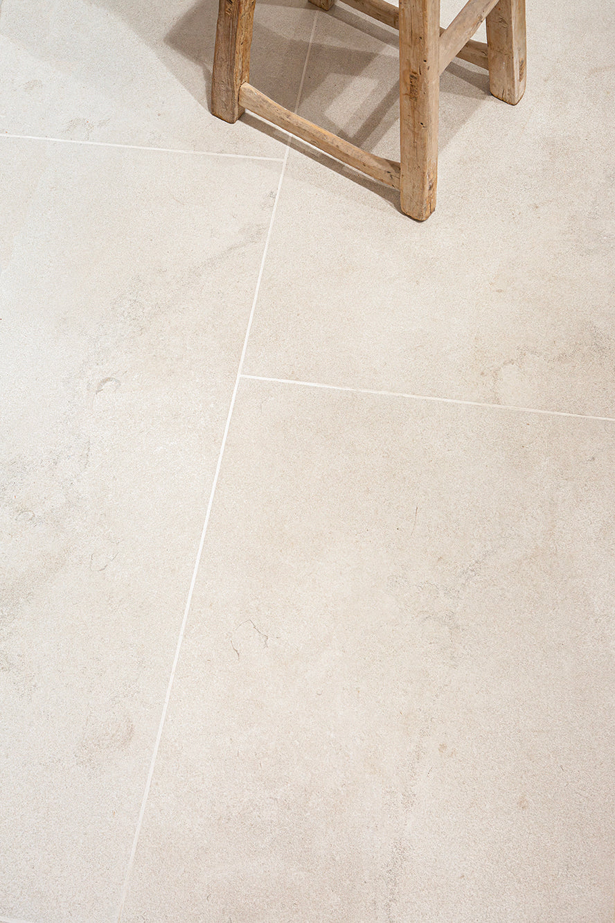 Austell White Cross Cut Stone Effect Porcelain Tiles