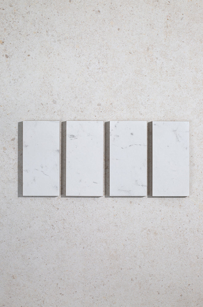 Berrittini Carrara Marble Effect Brick Tiles