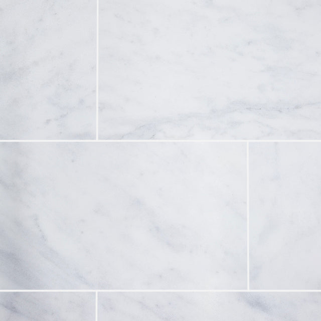 Carrara Bianco Honed Marble Tiles