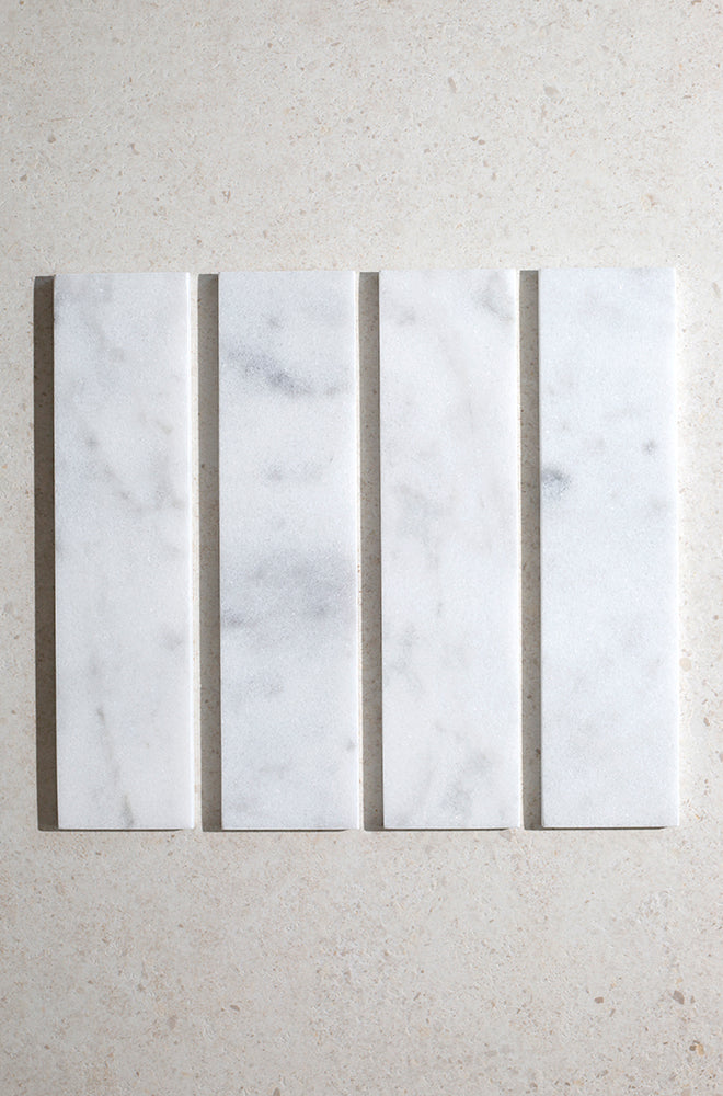 Carrara Bianco Honed Marble Metro Tiles