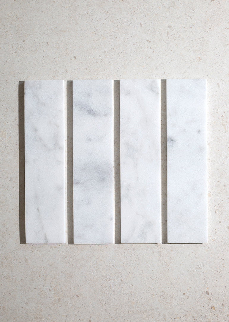 Carrara Bianco Honed Marble Metro Tiles