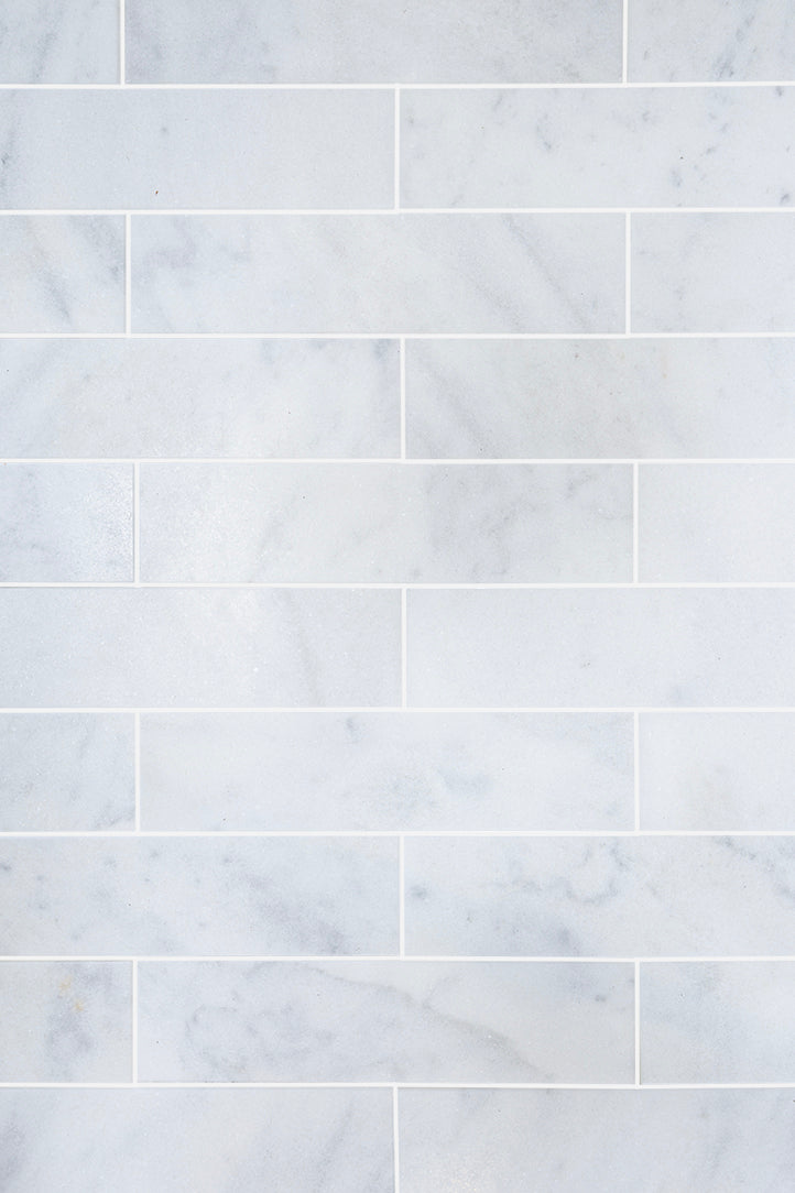 Carrara Bianco Honed Marble Metro Tiles