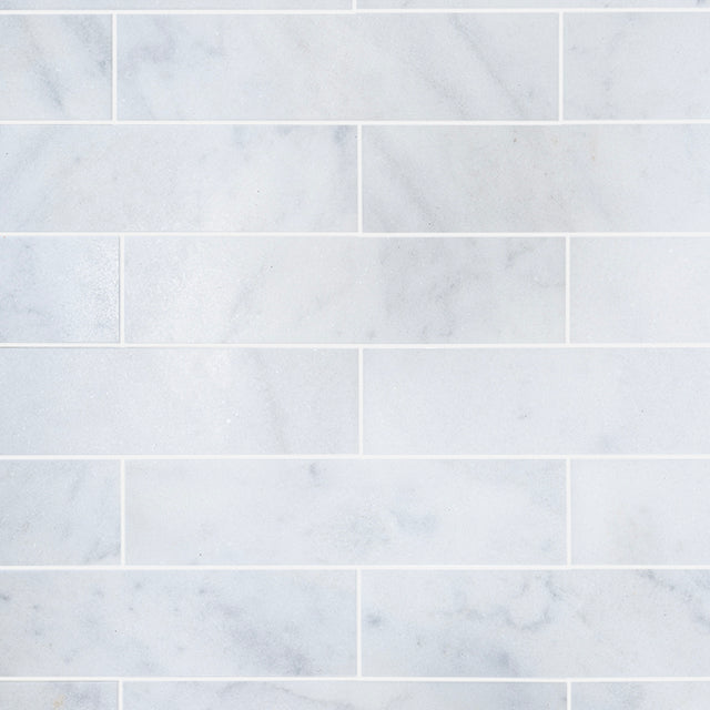 Carrara Bianco Honed Marble Metro Tiles