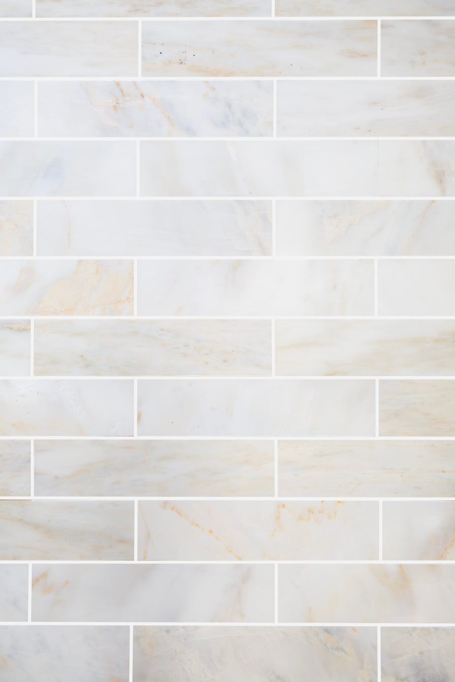 Carrara Oro Honed Marble Metro Tiles