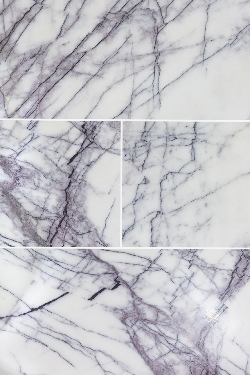 Carrara Viola Dusk Honed Marble Tiles