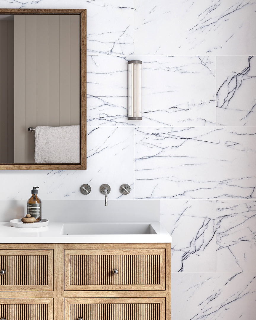 Carrara Viola Honed Marble Tiles