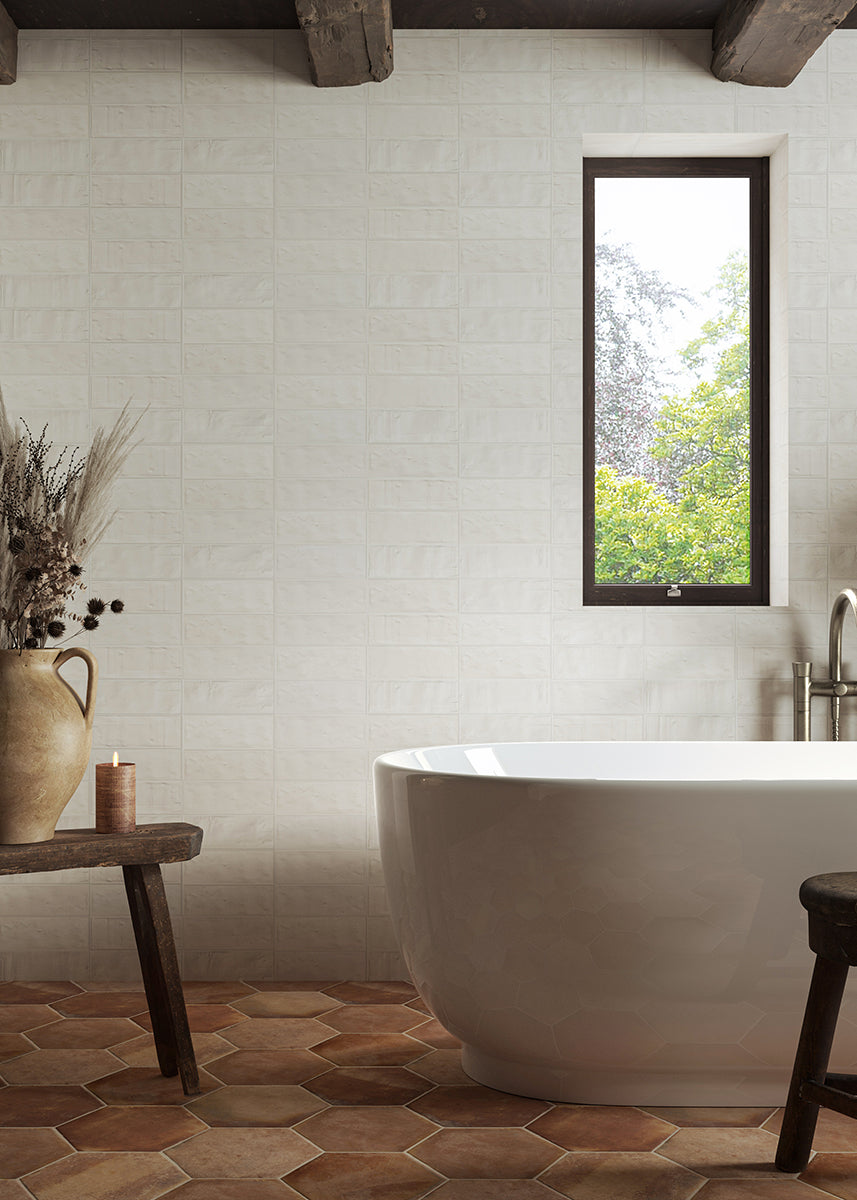 Clay White Metro Terracotta Effect Tiles