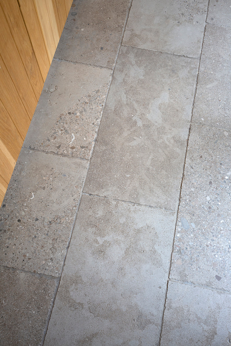 Clermont Gris® Aged Tumbled Limestone Tiles