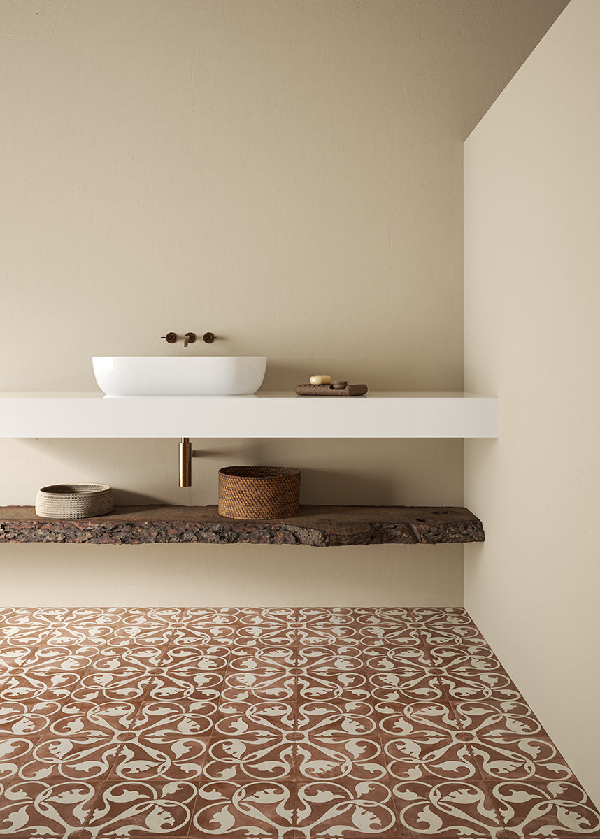 Deia Rojo Decorative Patterned Tiles