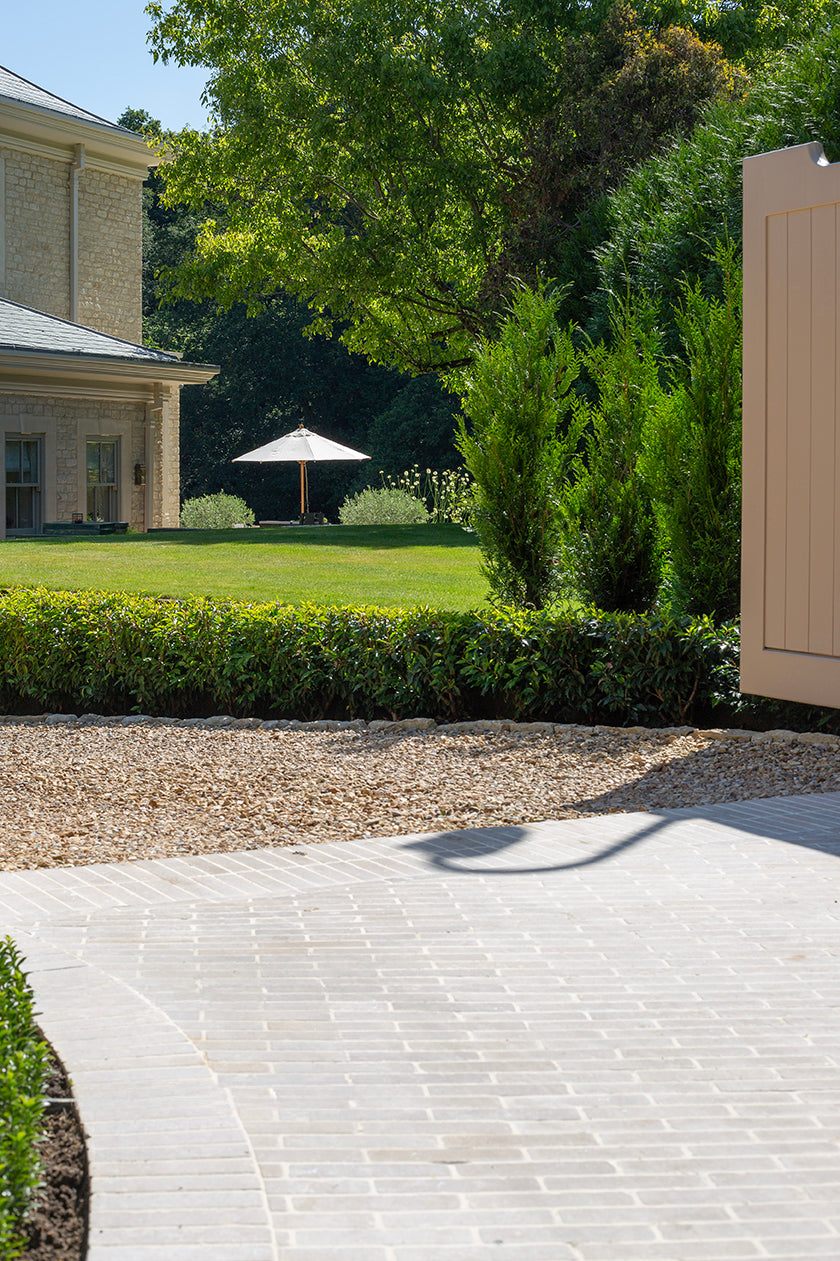 Dijon Tumbled Herringbone Paving Cobbles