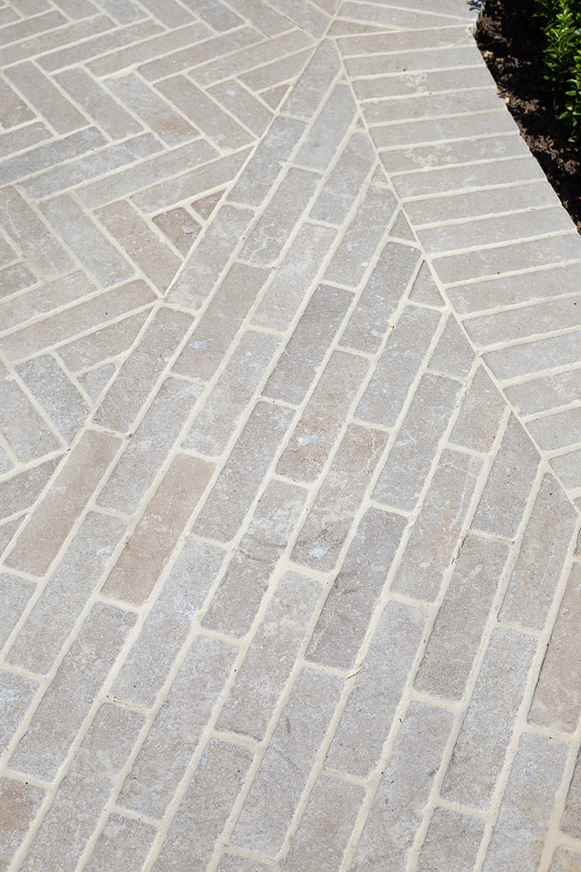 Dijon Tumbled Herringbone Paving Cobbles