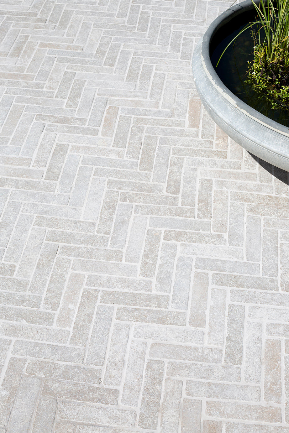 Dijon Tumbled Herringbone Paving Cobbles