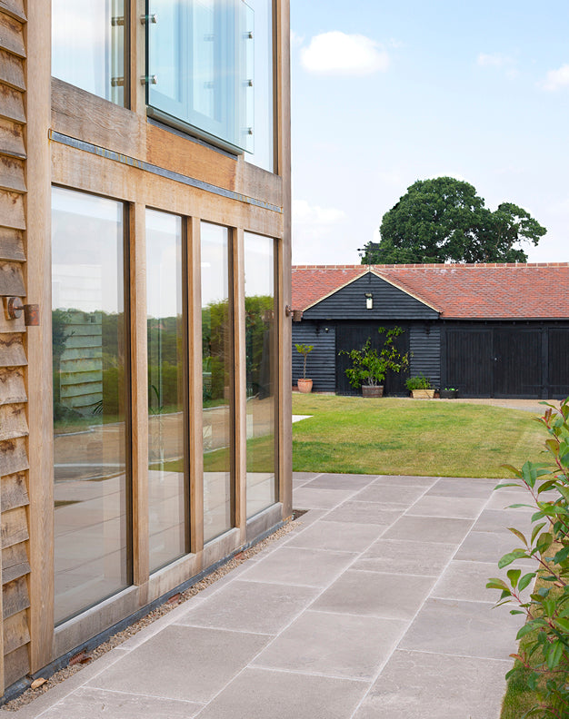 Dorchester Aged Grey Stone Effect Porcelain Pavers | Quorn Stone