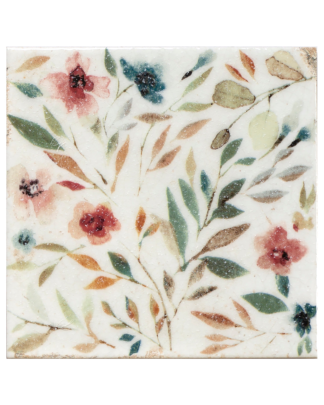 Flora Wild Meadow Crackle Glaze Decorative Tiles