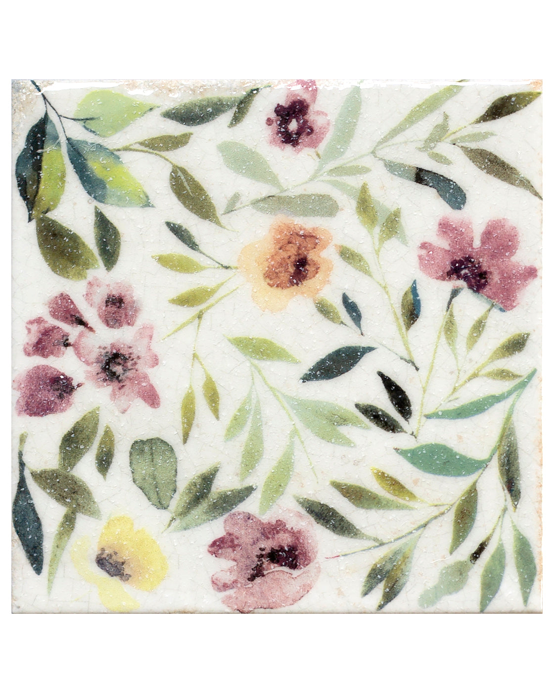 Flora Wild Meadow Crackle Glaze Decorative Tiles