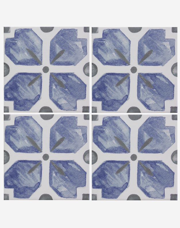 Frida Blue Patterned Tiles