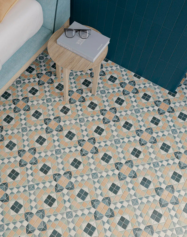 Grosvenor Blue Decorative Patterned Tiles