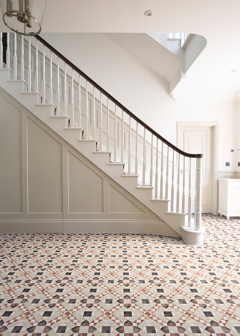 Grosvenor Burgundy Decorative Patterned Tiles