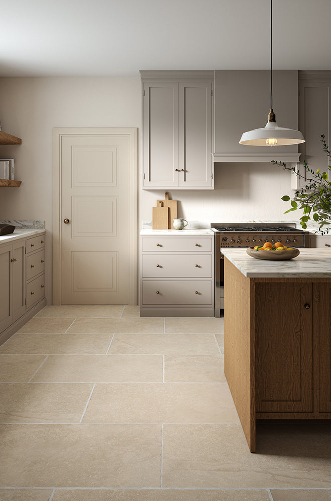 Hemley Beige Stone Effect Porcelain Tiles