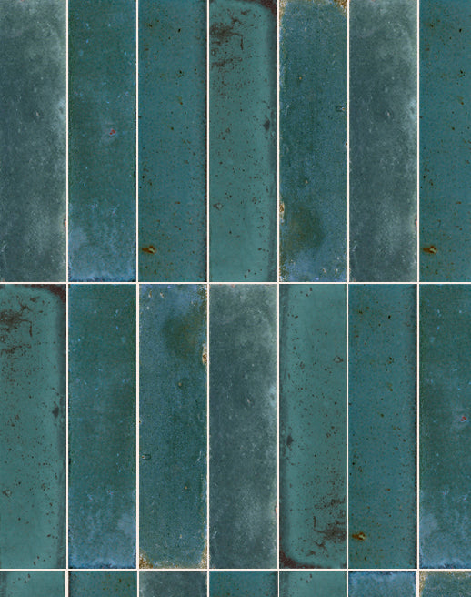 Hockley Antiqued Blue Metro Tiles