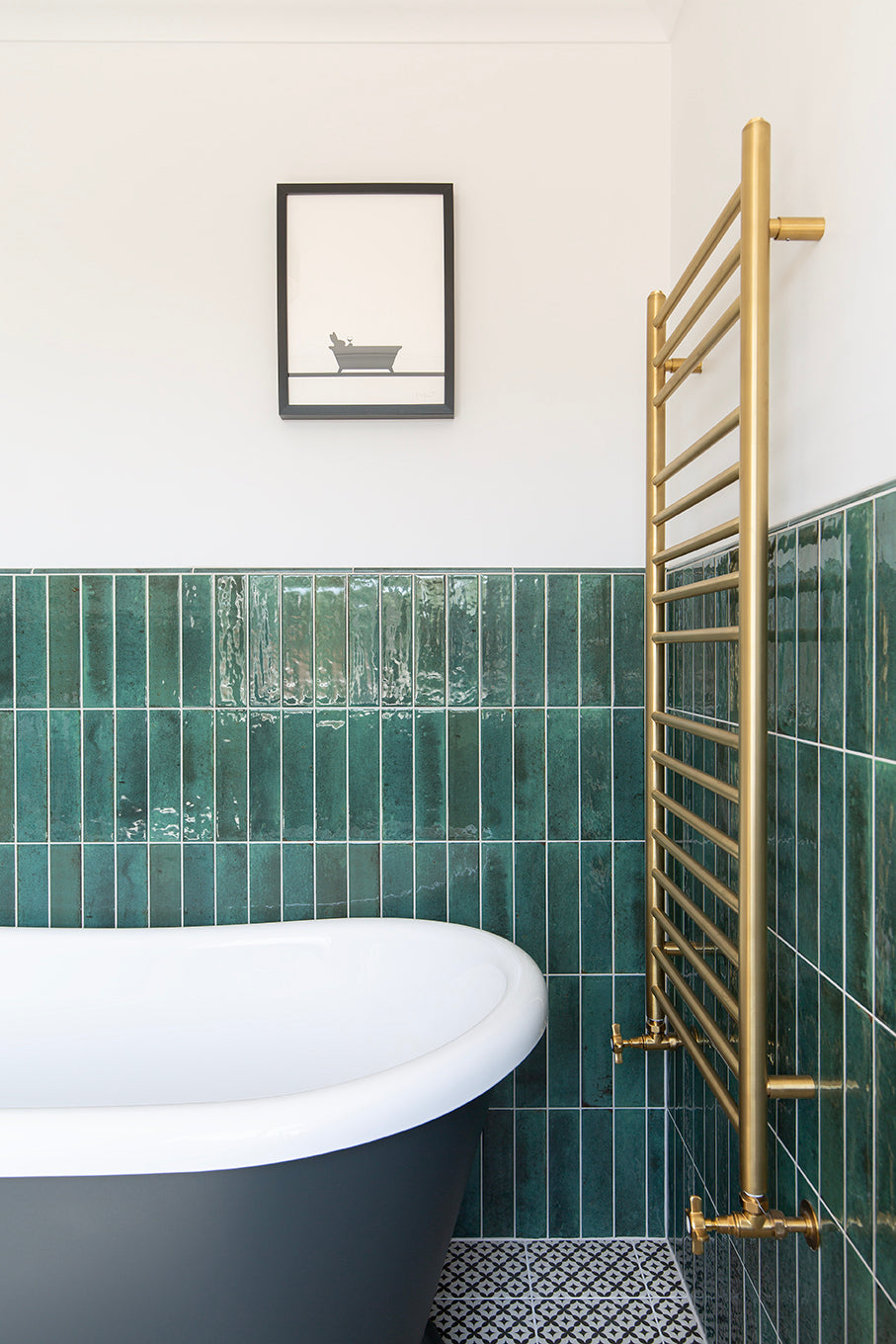 Hockley Antiqued Green Metro Tiles