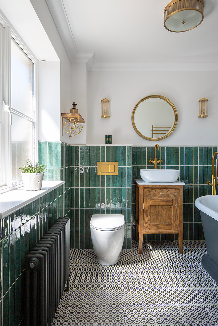 Hockley Antiqued Green Metro Tiles