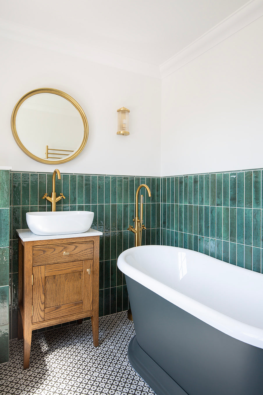 Hockley Antiqued Green Metro Tiles