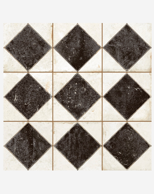 Julieta Black & White Chequered Tiles