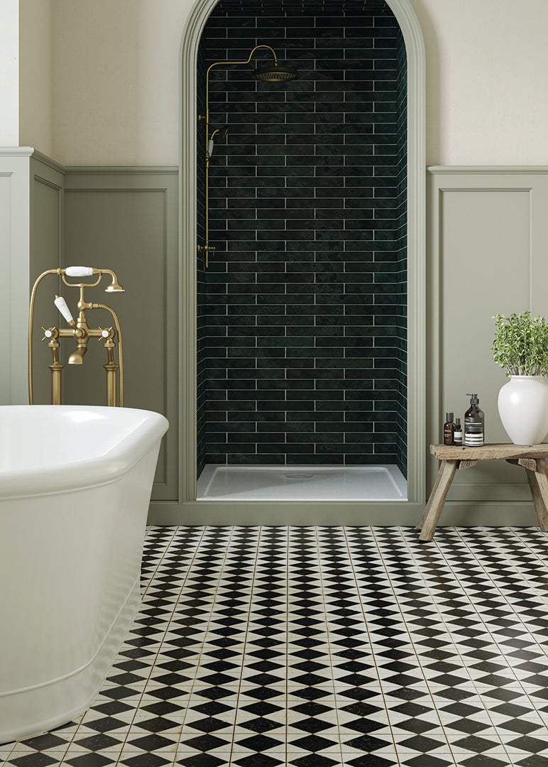 Julieta Black & White Chequered Tiles