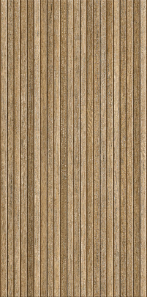 Kyoto Mid Oak Slatted Wood Effect Wall Tile