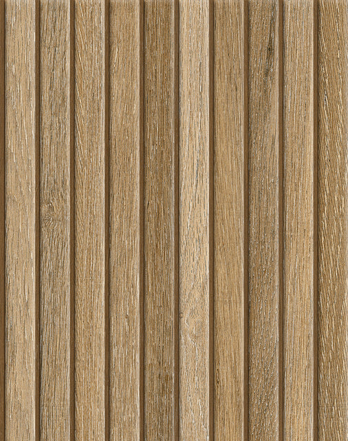 Kyoto Mid Oak Slatted Wood Effect Wall Tile