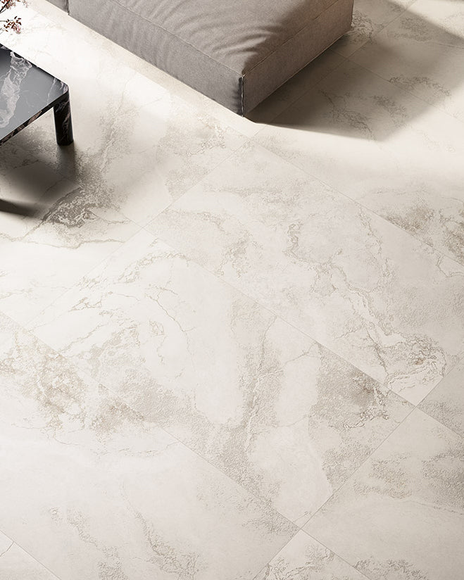 Lavello Bianco Travertine Effect Porcelain Tiles