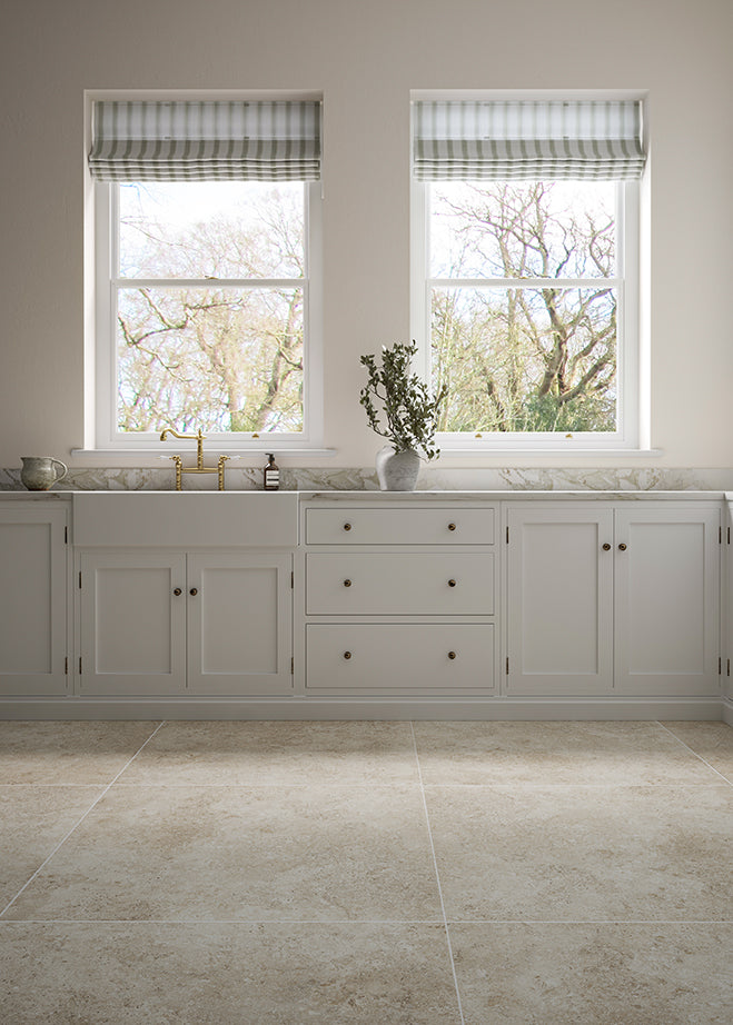 Lowick Beige Stone Effect Porcelain Tiles