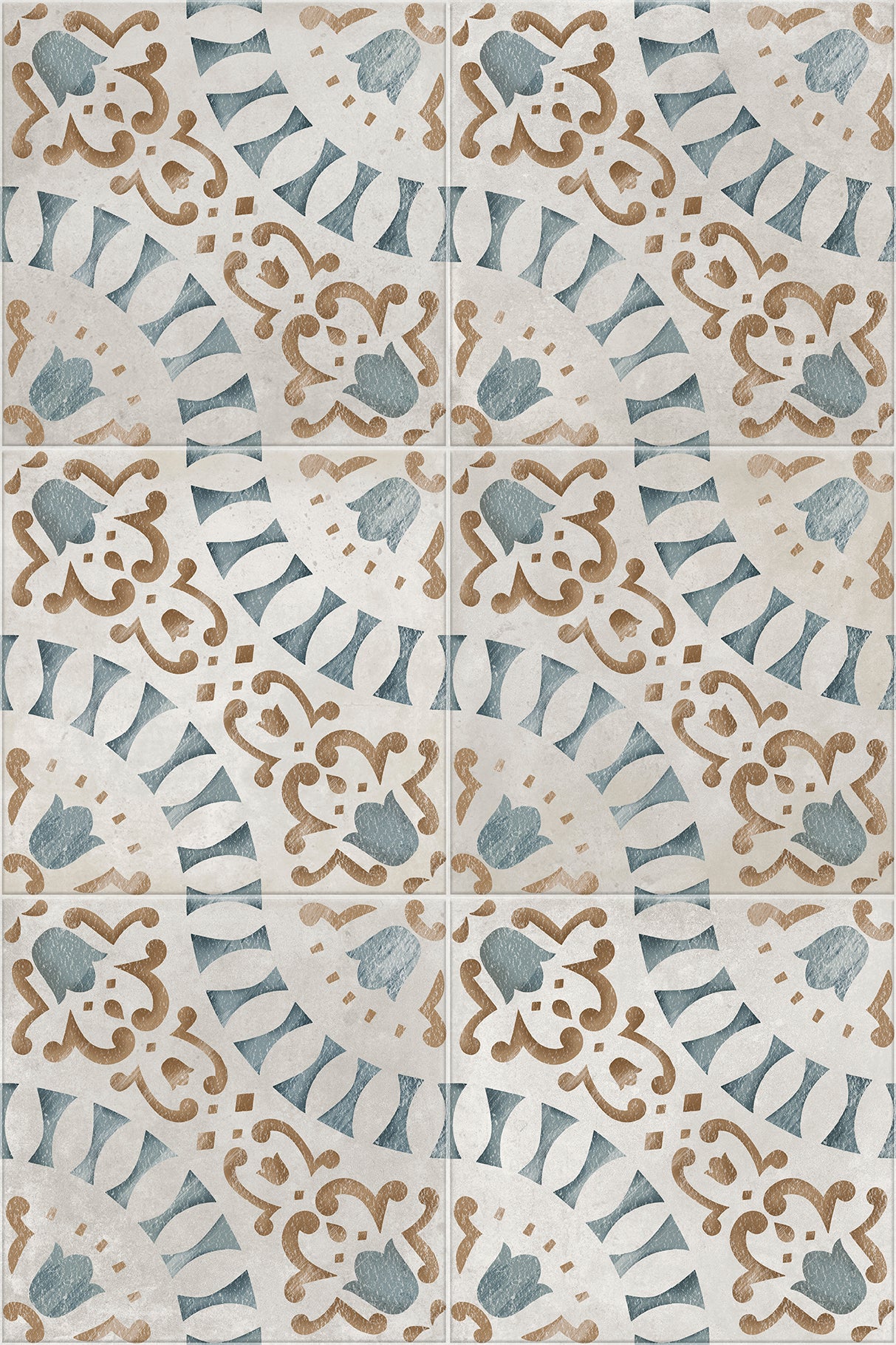 Luna Blue Decorative Patterned Tiles