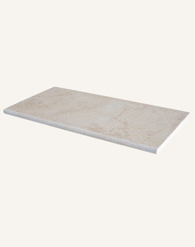 Monte Carlo Tumbled Limestone Bullnose Coping Stone