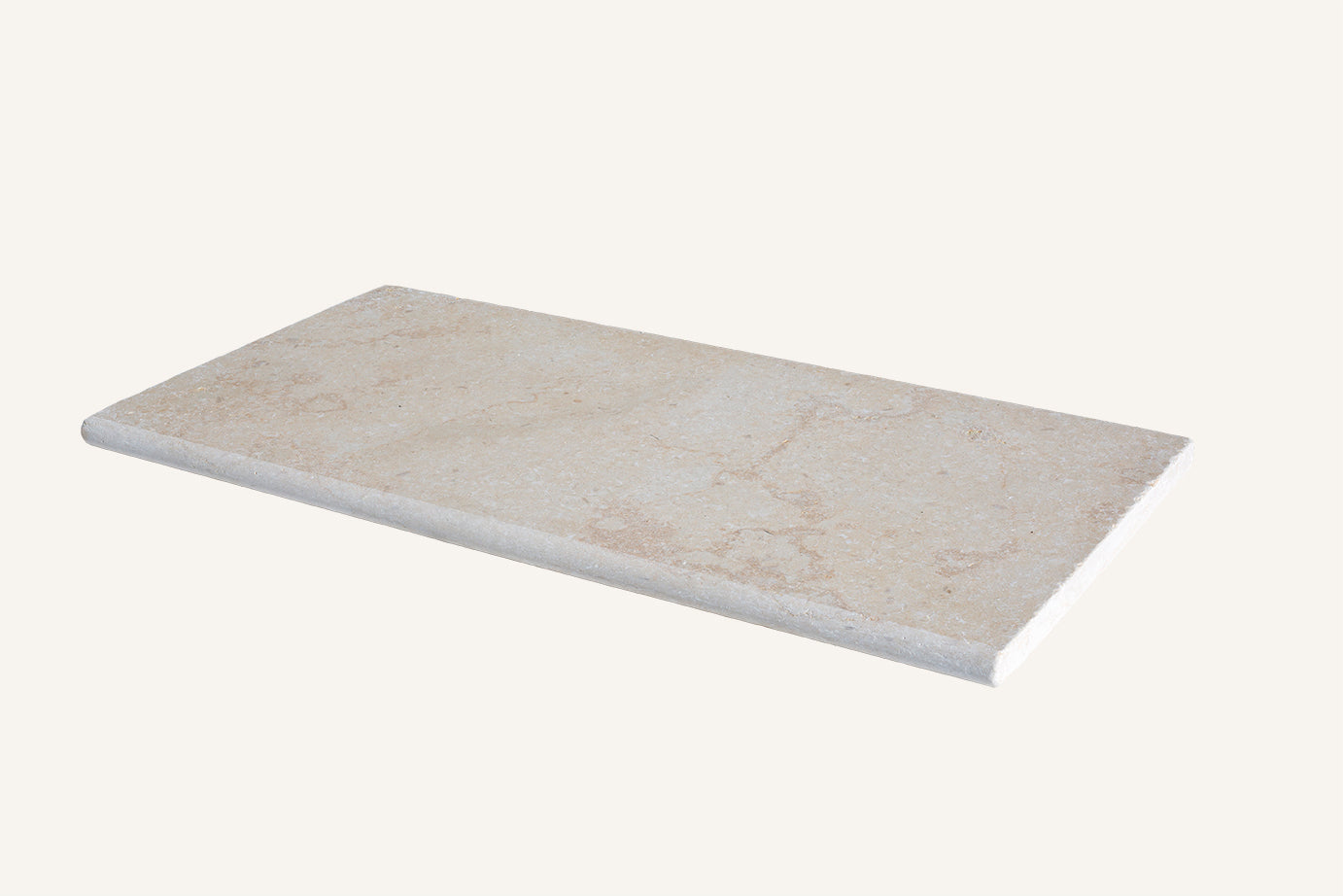 Monte Carlo Tumbled Limestone Bullnose Coping Stone