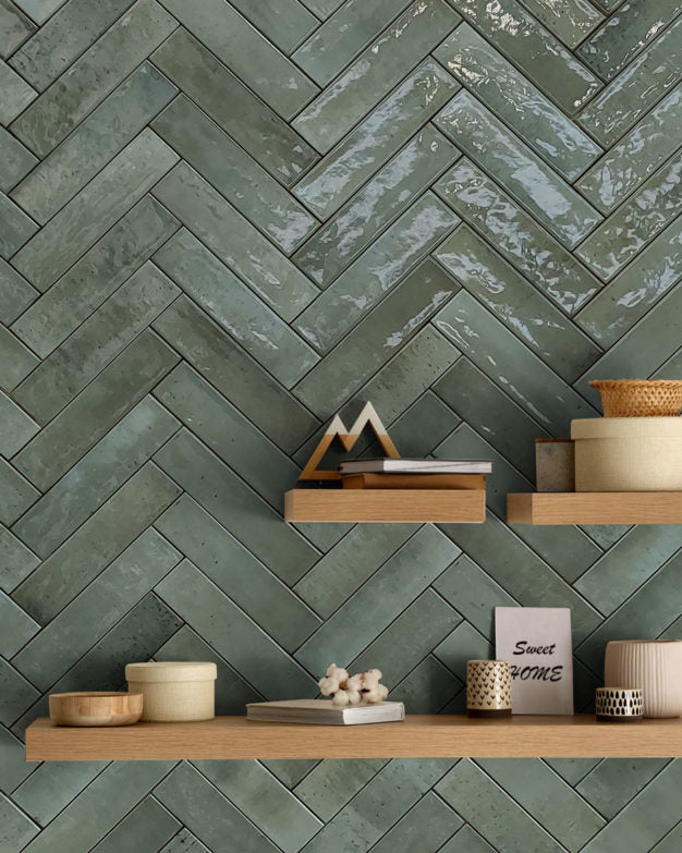 Nori Forest Gloss Metro Tiles