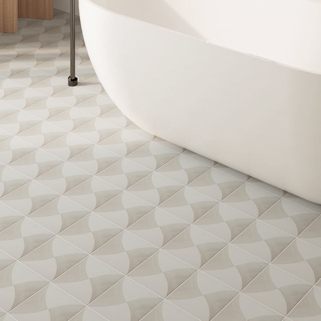 Novella Putty Beige Patterned Tiles