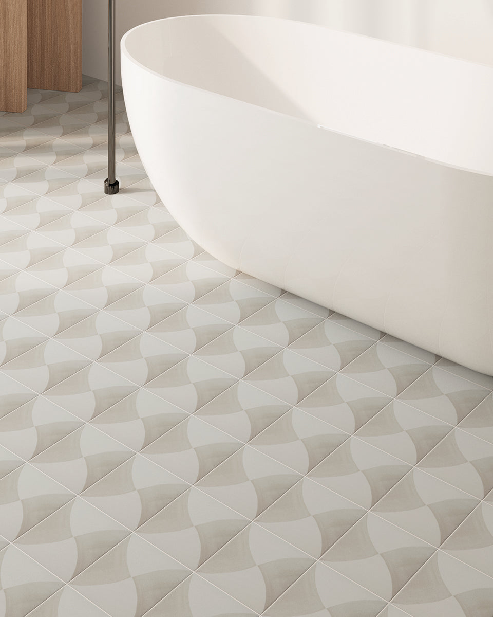 Novella Putty Beige Patterned Tiles