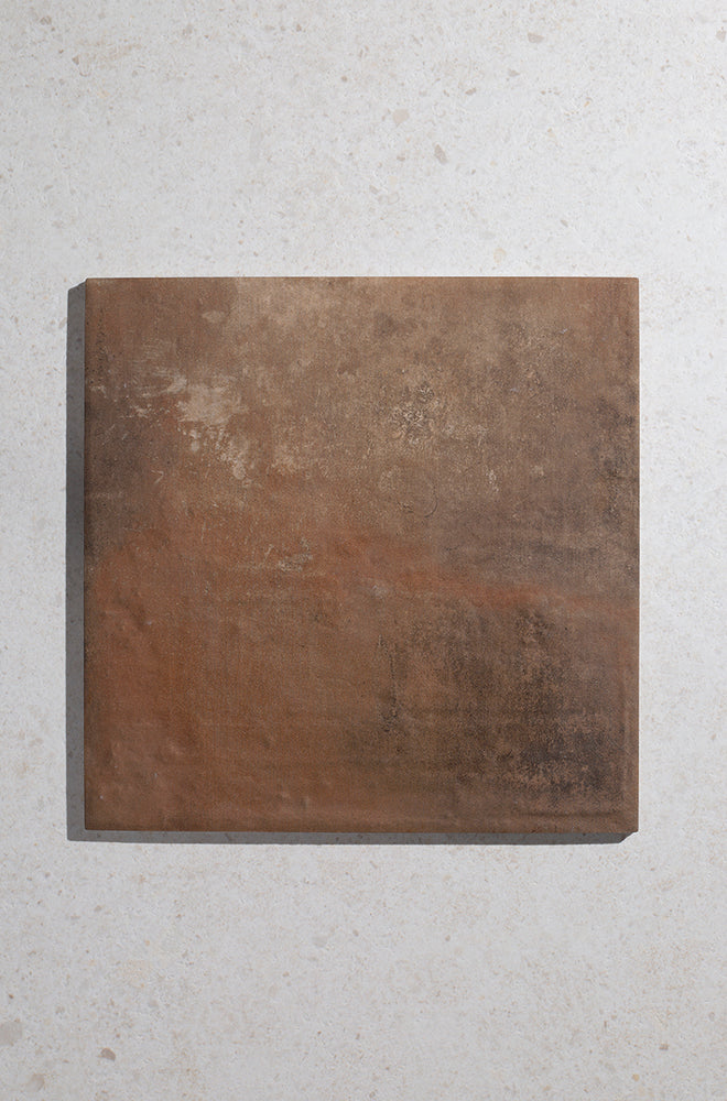 Oliva Marron Square Terracotta Effect Tiles