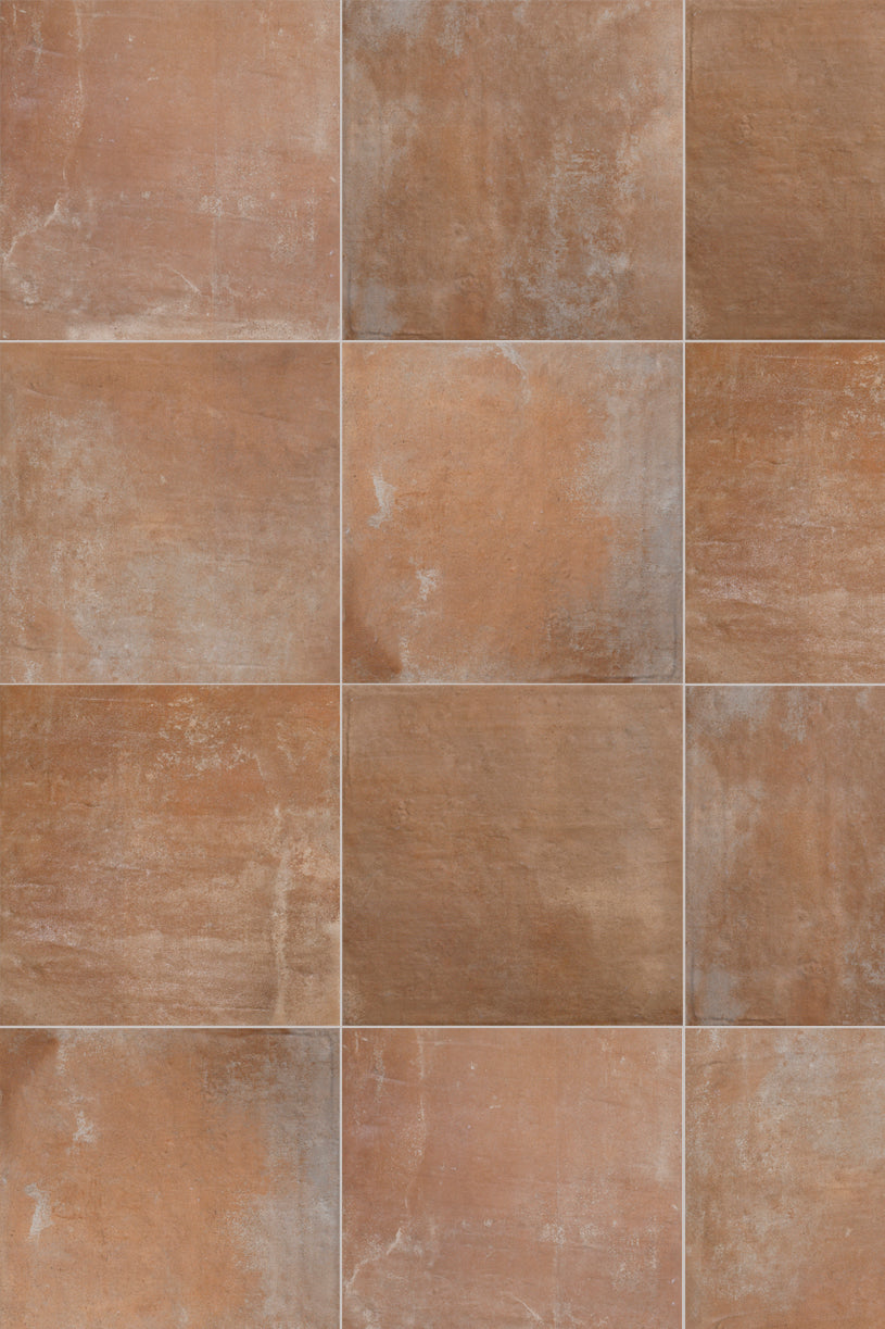 Oliva Rojo Square Terracotta Effect Tiles