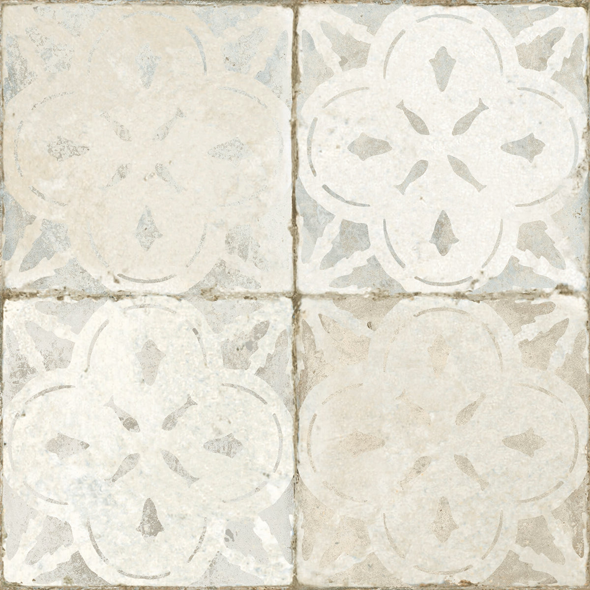 Ophelia White Patterned Ceramic Tiles