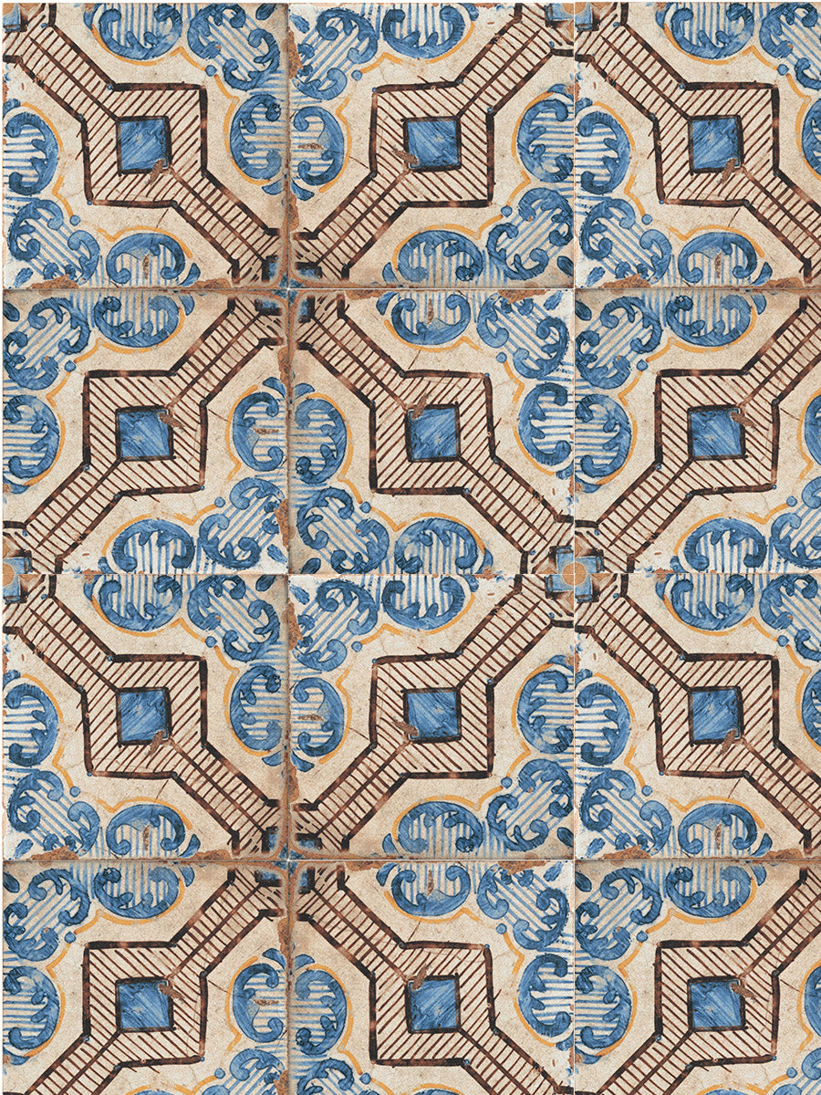 Pamplona Azul Patterned Porcelain Tiles