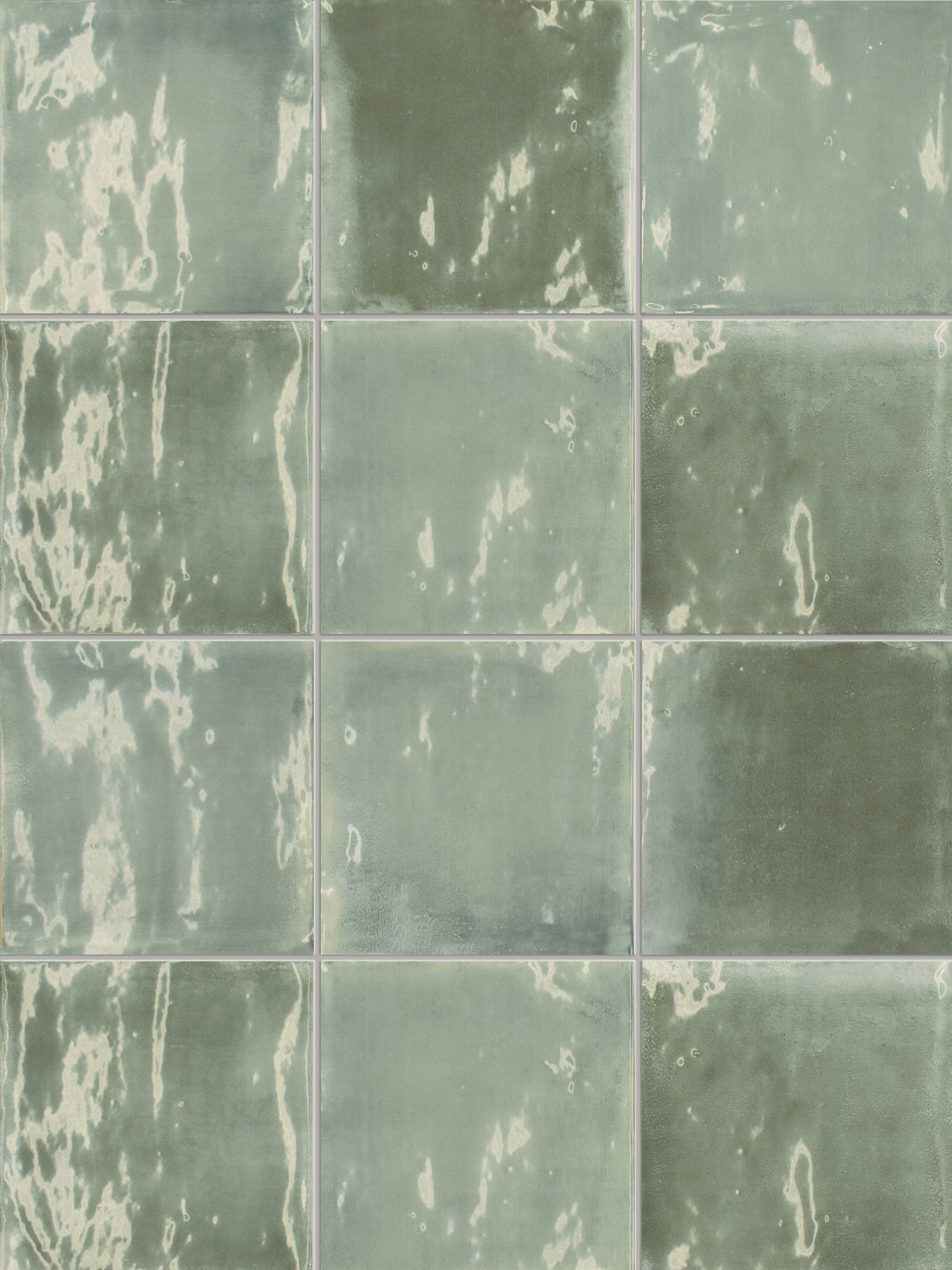 Pastello Pistachio Gloss Square Tiles