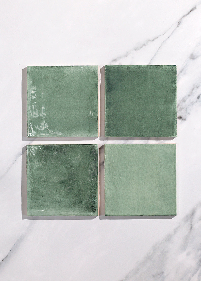 Pastello Pistachio Gloss Square Tiles