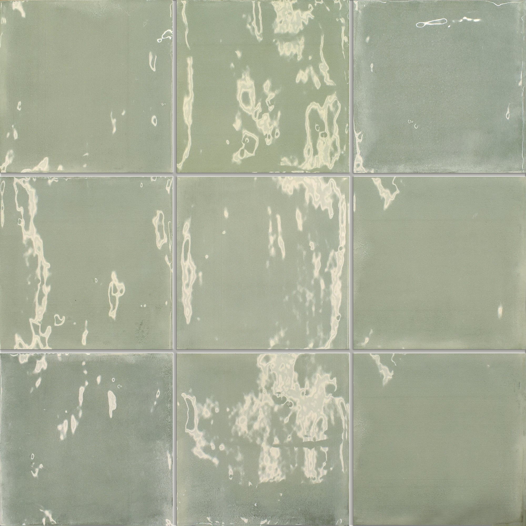 Pastello Seagrass Gloss Square Tiles