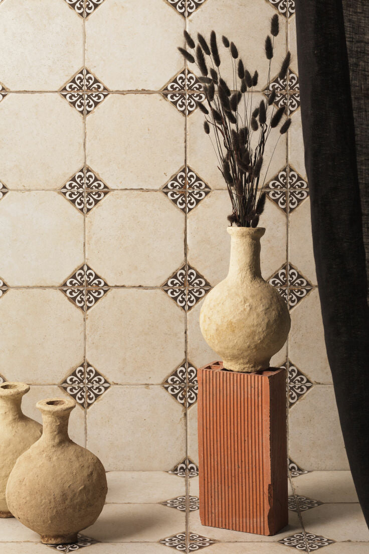 Pompei Black Decorative Patterned Tiles