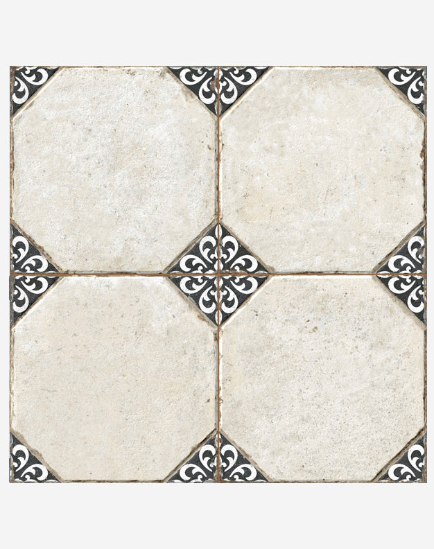 Pompei Black Decorative Patterned Tiles